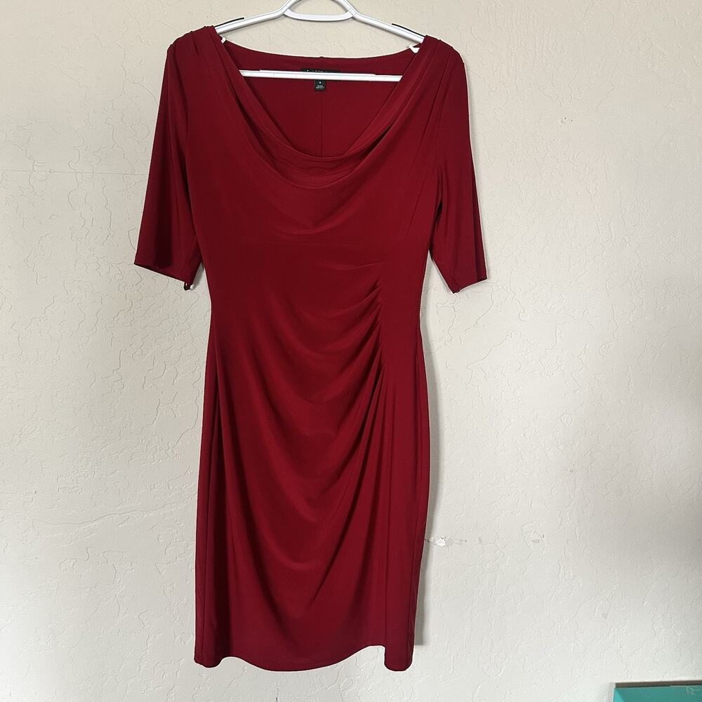 Lauren Ralph Lauren Red Bodycon Dress Sz 6